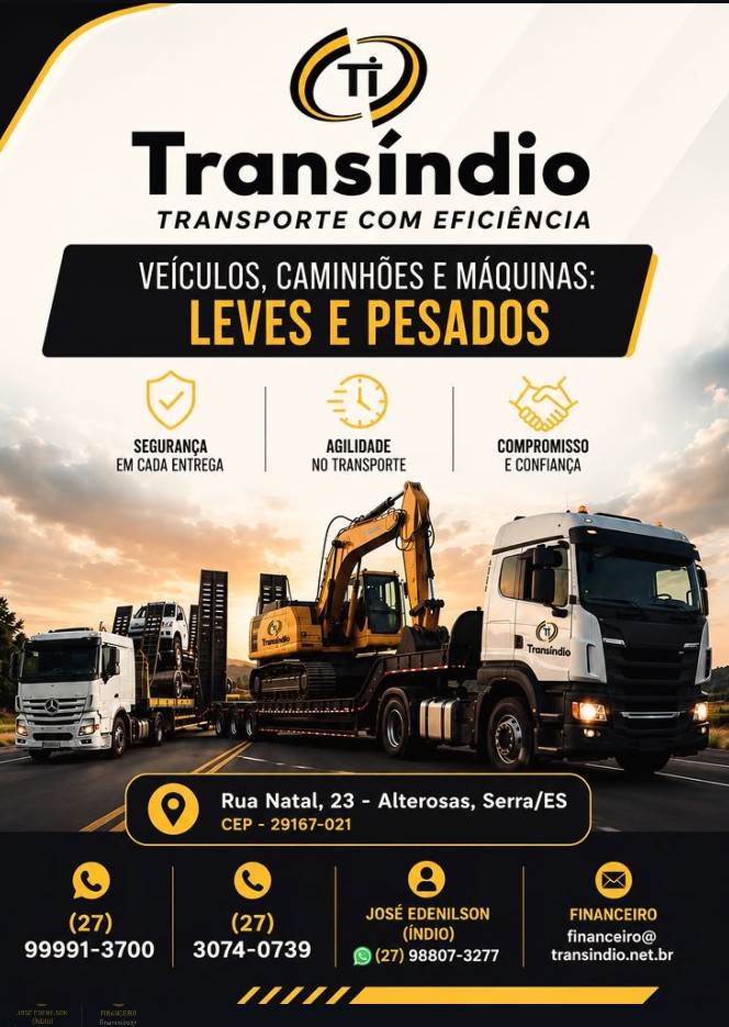 Portfolio institucional e contatos da TransIndio